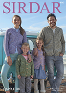 Sirdar 8062 Cardigans in Sirdar Dapple DK (#3 weight) for 4 Years to Adult